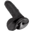 KING COCK - 7 PENE REALÍSTICO NEGRO 17.8 CM - Imagen 5