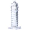 BAILE - FUNDA PARA PENE CON PUNTOS ESTIMULANTES TRANSPARENTE 14 CM