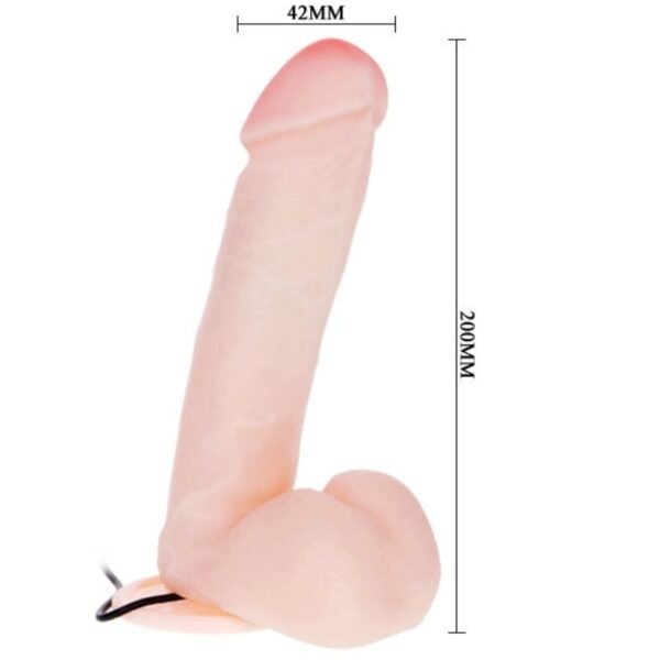 BAILE - DILDO REALÍSTICO CON VIBRACIÓN Y ROTACIÓN 20 CM - Imagen 4