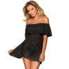 SUBBLIME - SET VESTIDO CORTO + TANGA NEGRO S/M - Imagen 2