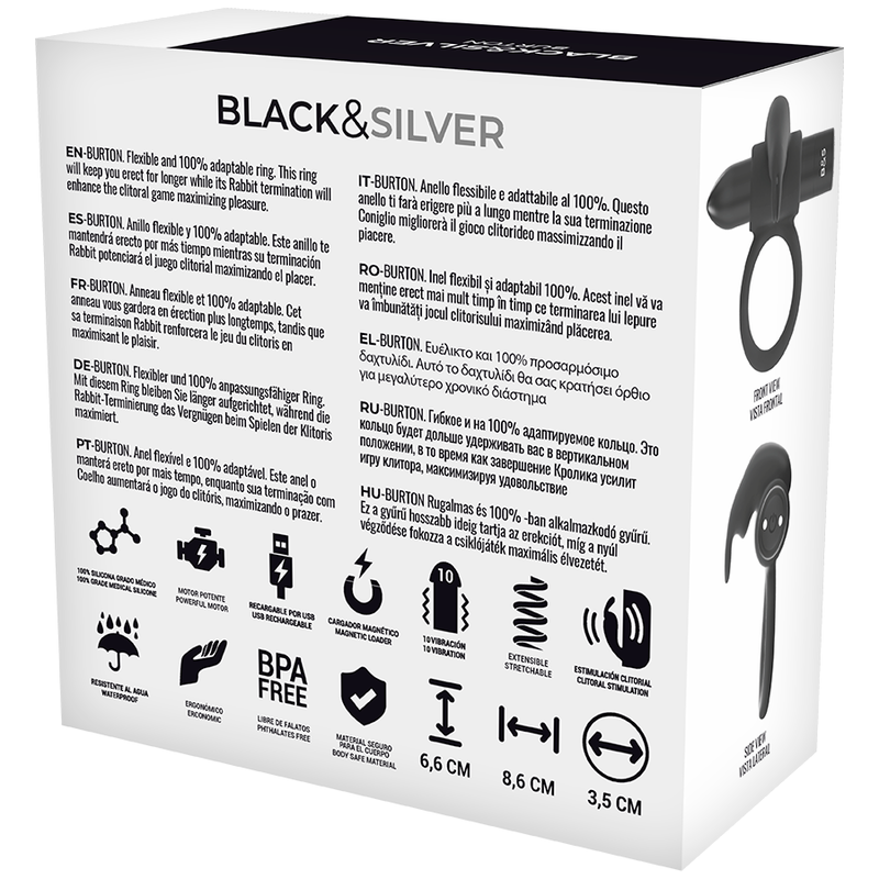 BLACKSILVER - BURTON RING 10 VIBRATION MODES BLACK - Imagen 4