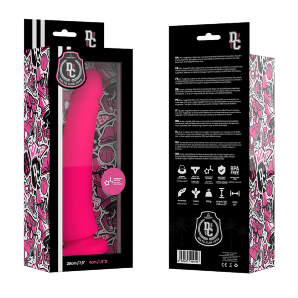 DELTA CLUB - DILDO REALISTA ROSA SILICONA MEDICA 20 CM -O- 4 CM - Imagen 4